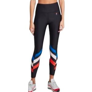 P.E NATION Women’s Black Colorblock Stripe Leggings